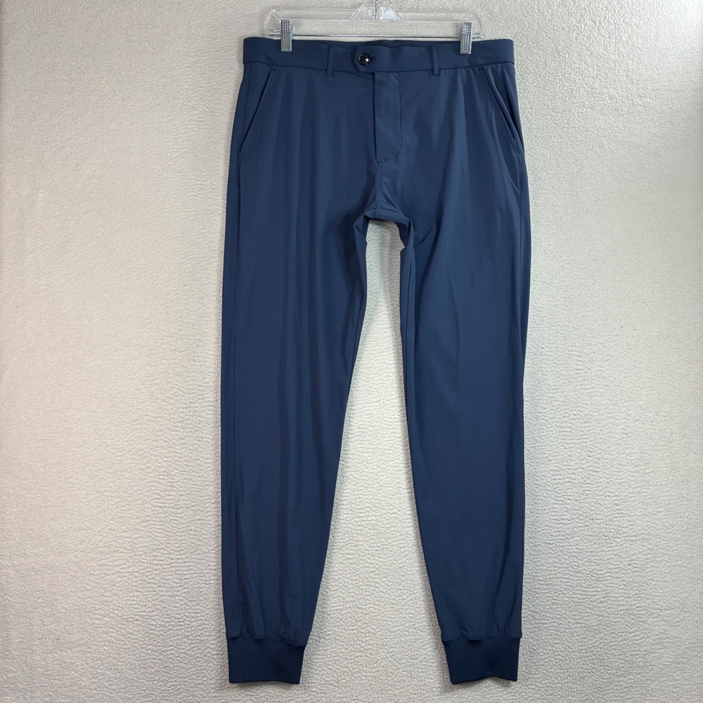 Greyson Montauk Jogger Men 33x31 Blue Golf Chino Pant Performance Luxury Stretch